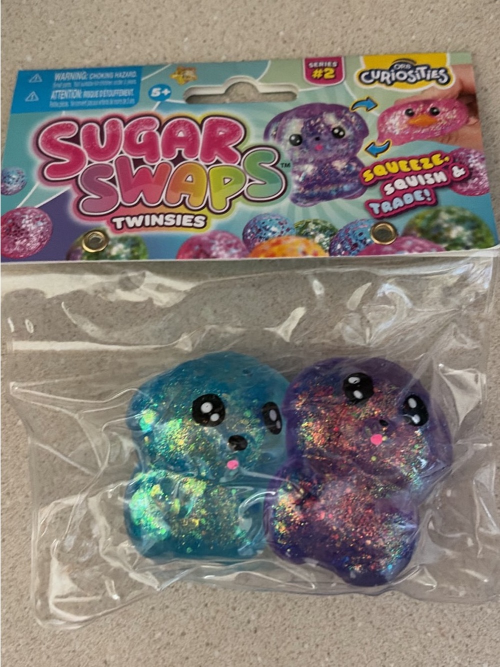 Sugar Swaps Twinsies Glitter Squeeze Duo - Blue & Purple
